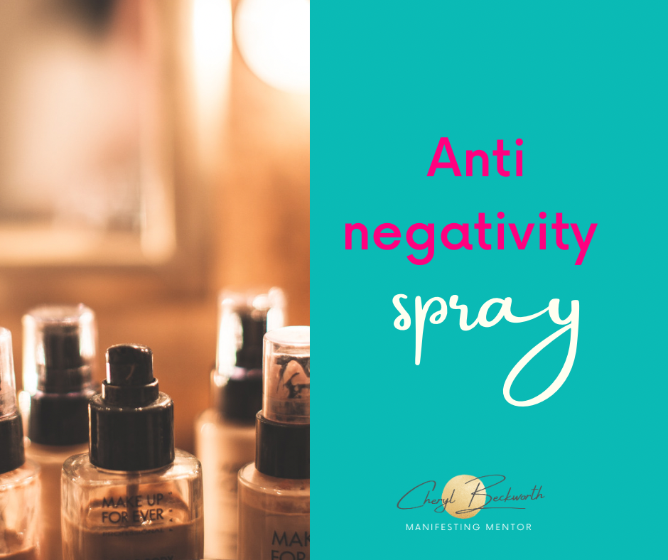 Who doesn’t need a way of getting rid of those bad vibes? Anti-negativity Spray!