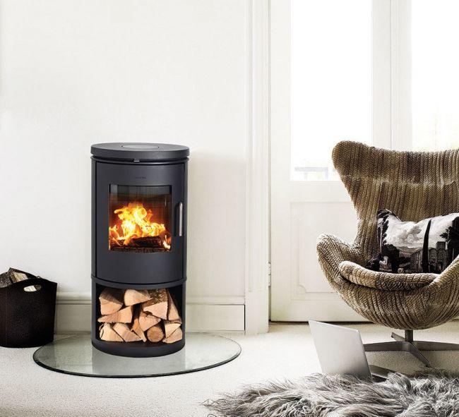 MORSO 6140 5KW WOOD BURNING STOVE with LOGSTORE