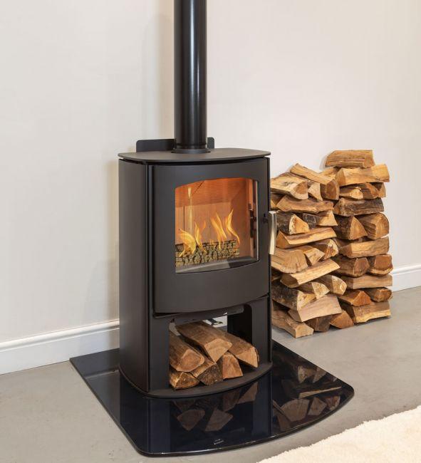 MENDIP CHURCHILL SE 5KW CONVECTION STOVE with LOGSTORE