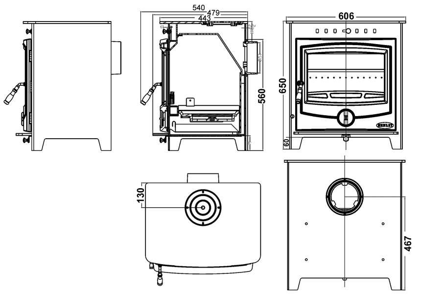 HENLEY ACHILL 18KW MULTIFUEL STOVE