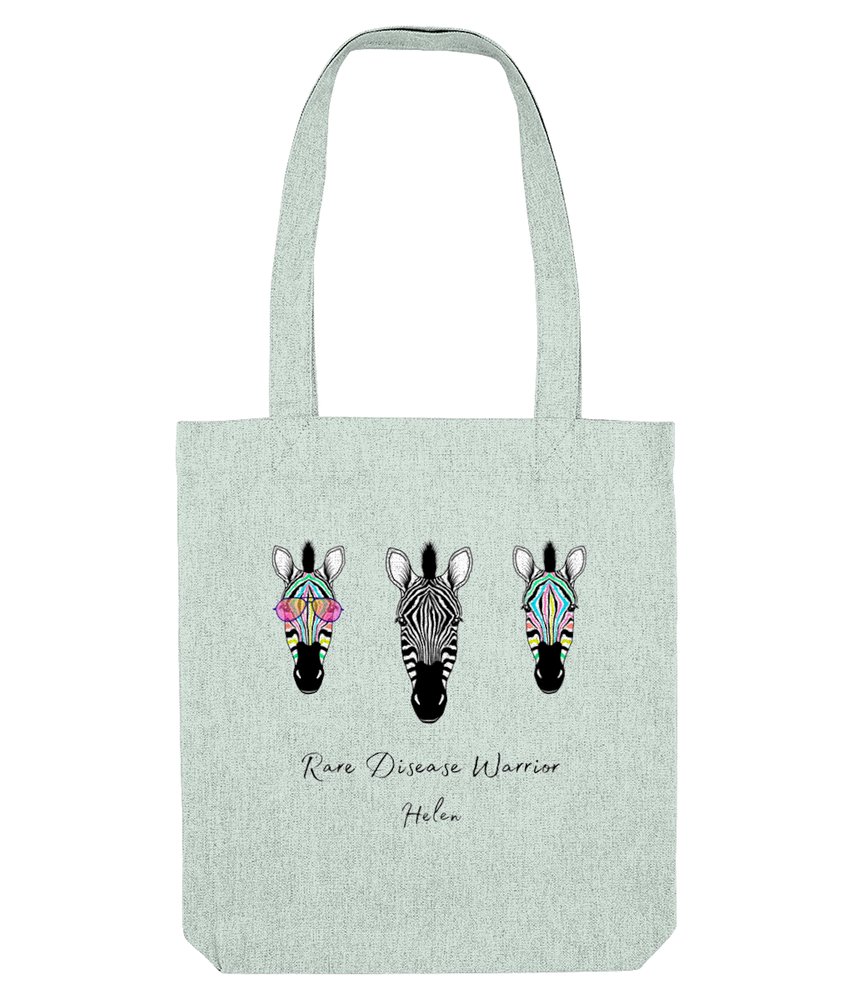 rare disease warrior tote bag in pastel mint, the holistic hamper gifts