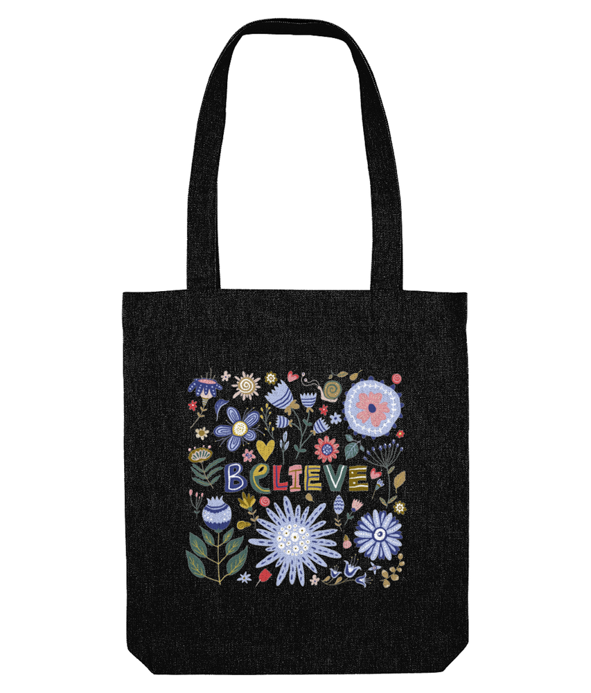 black believe tote bag for women and girls, the holistic hamper