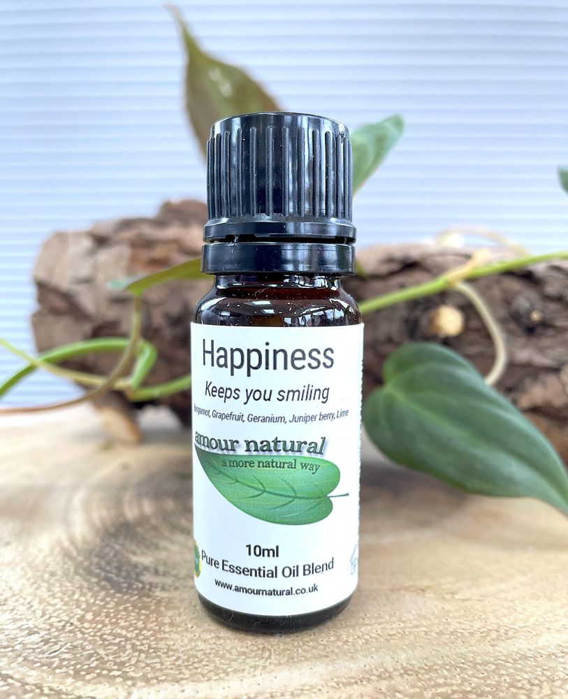 Happiness pure essential oil blend 10ml, the holistic hamper crystals