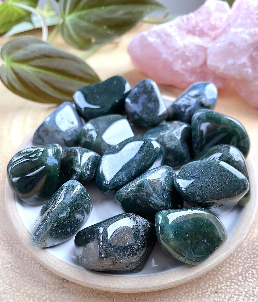 Green moss agate sales