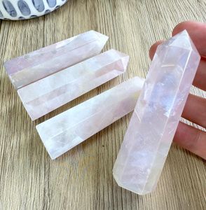 aura rose quartz towers, crystal towers from the holistic hamper crystals