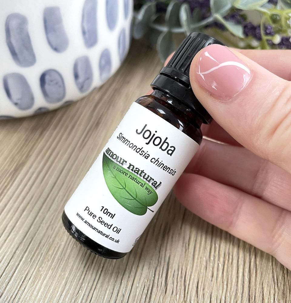 Jojoba oil 100% pure in 10ml bottle, the holistic hamper