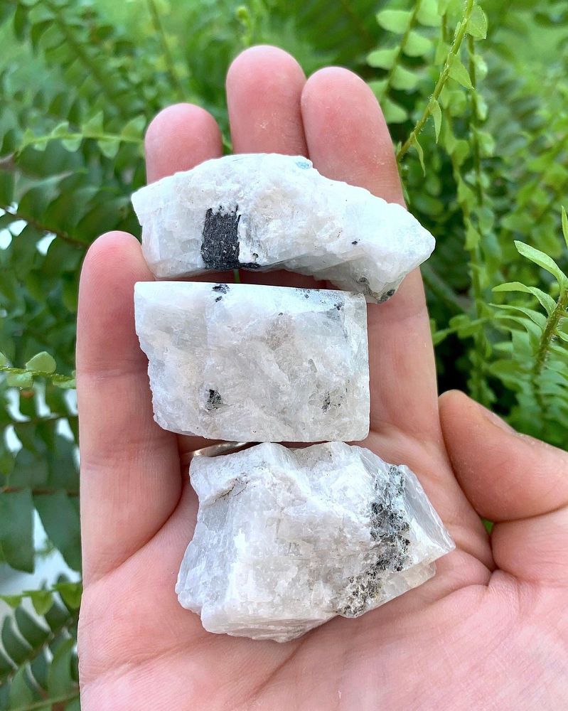 Raw rough rainbow moonstone healing crystals for protection, The Holistic Hamper, online crystal shop UK