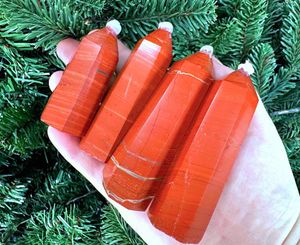 Group of red jasper crystal towers