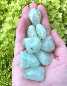 Prehnite crystal tumbled stones, healing crystals gifts, uk online crystal shop