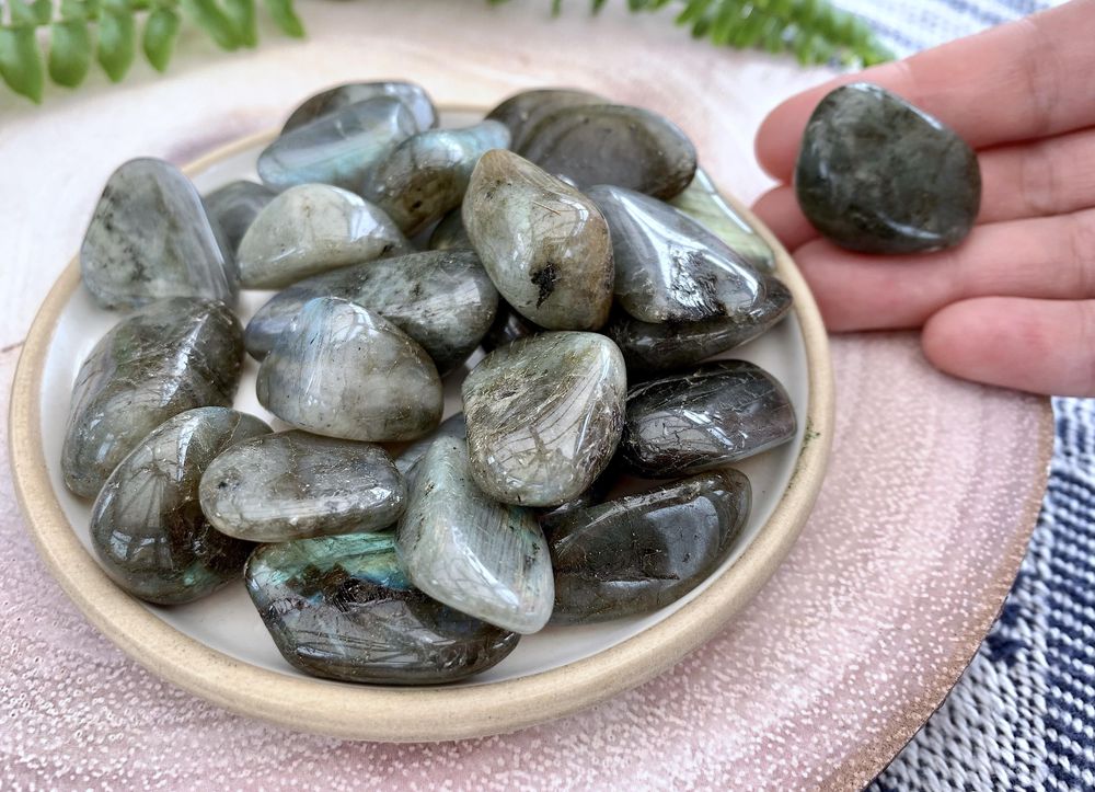 labradorite tumble stones, healing crystals, uk online crystal shop