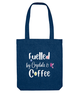French Navy Fuelled by crystals and coffee tote bag, UK online crystal shop