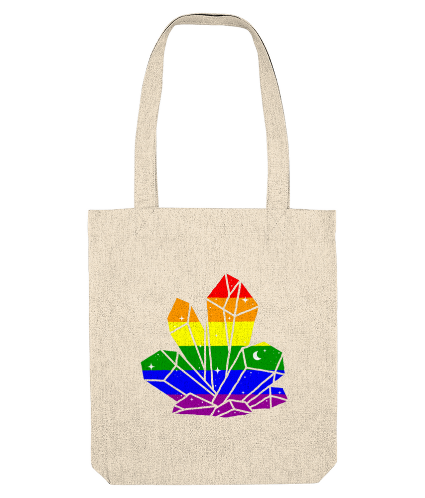 Pride lgbtq tote bag in natural, crystal tote bags from the holistic hamper