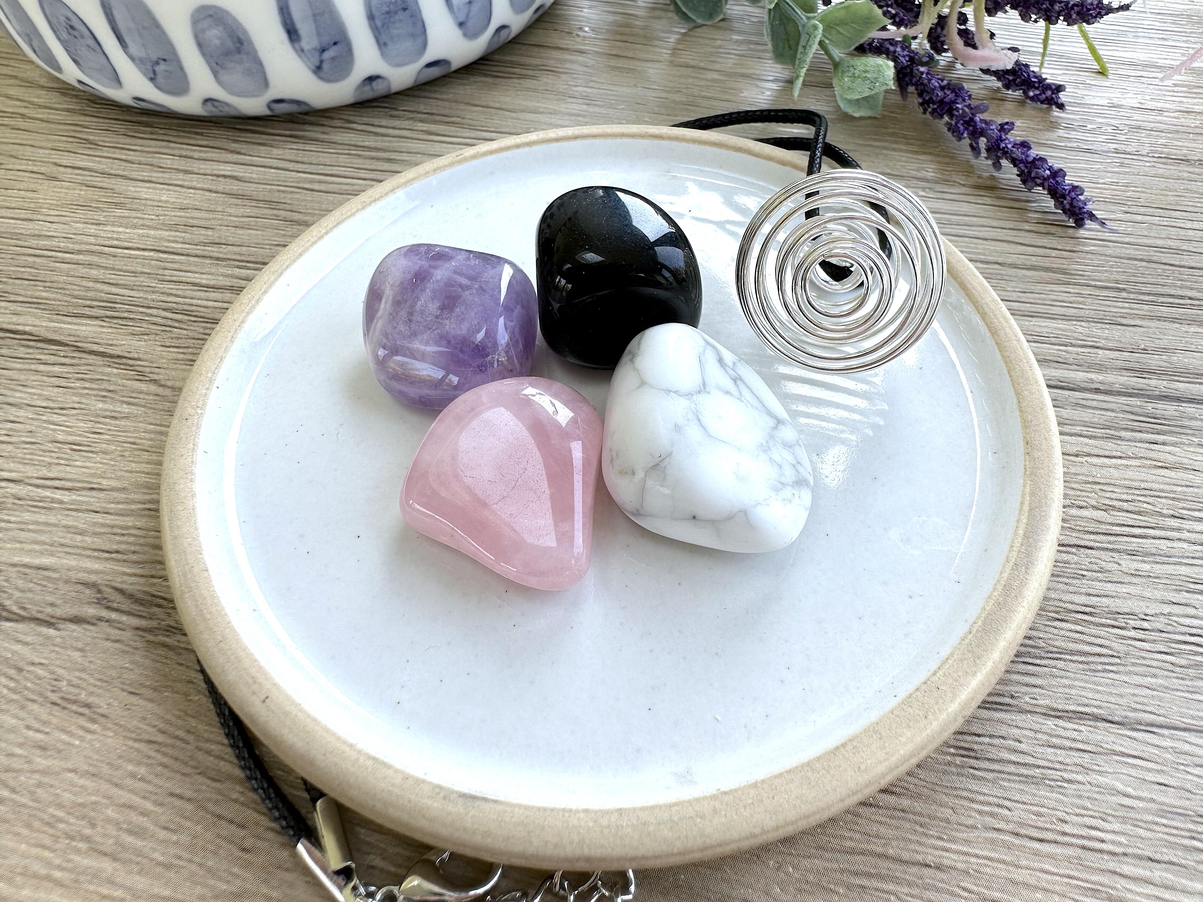 inner healing crystal necklace set