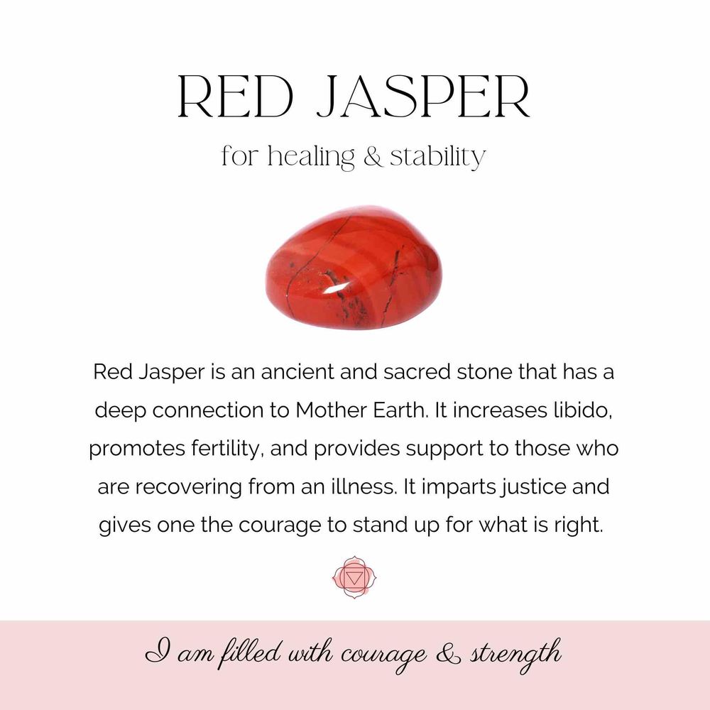red jasper crystal properties card