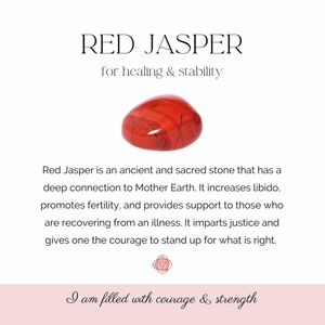 red jasper crystal properties card
