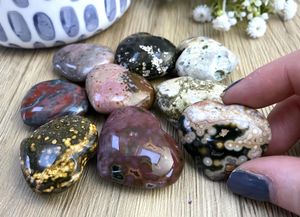 ocean jasper crystal puff hearts in a group, the holistic hamper crystal shop UK