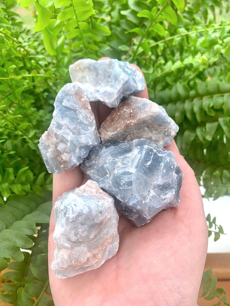 Raw blue calcite crystal, The Holistic Hamper, online crystal shop UK