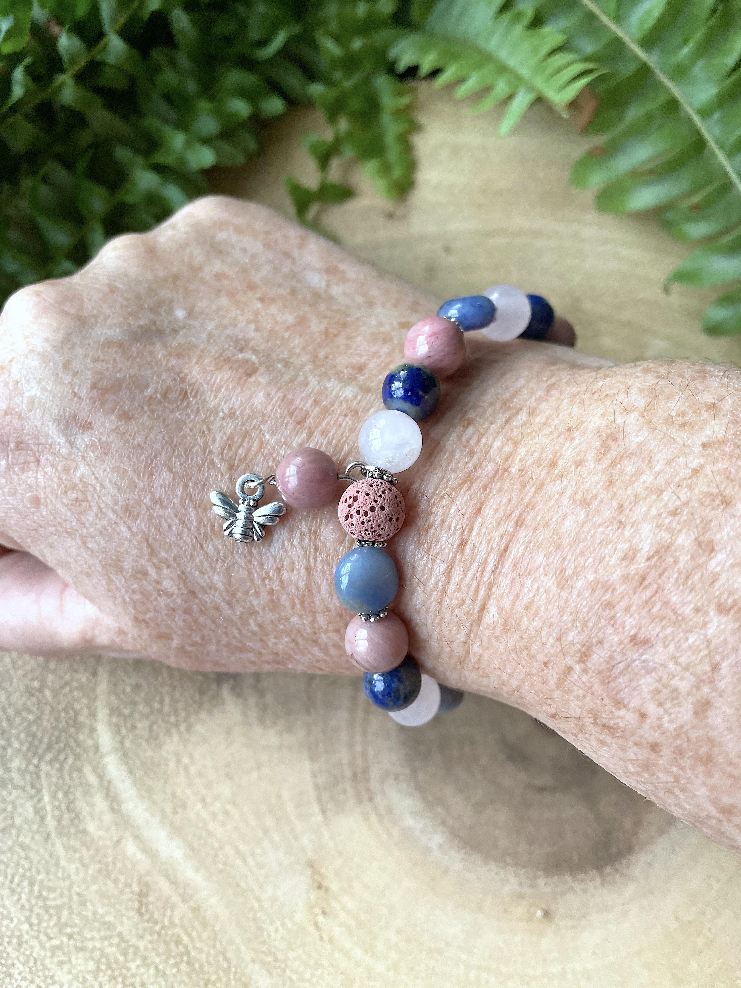 Headache and Migraine Relief Beaded Crystal Bracelet, The Holistic Hamper, online crystal shop UK