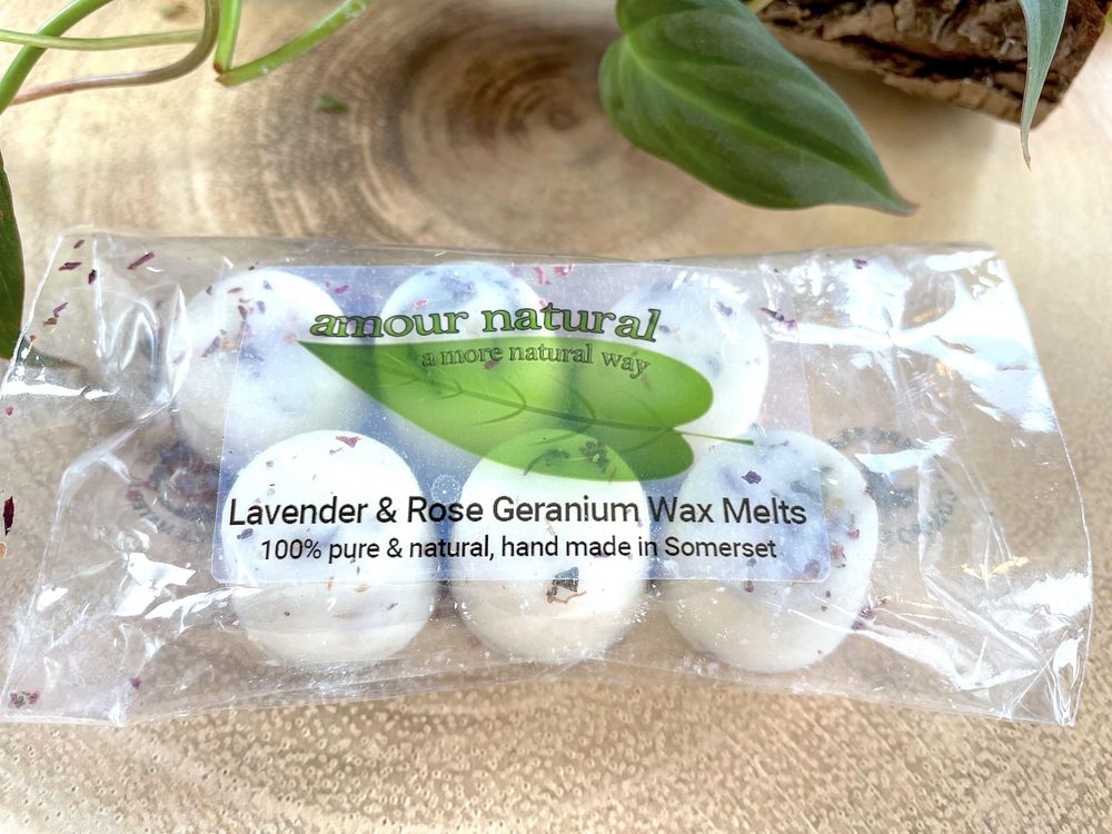 lavender and rose geranium wax melts six pack