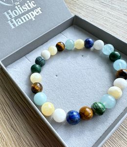 Gemini Zodiac crystal bracelet in box handmade at the holistic hamper