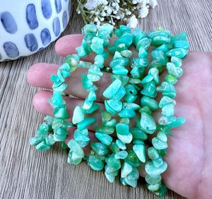 chrysoprase chip bracelet