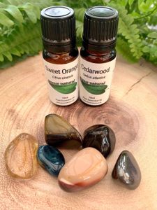 Confidence Boost Crystal Tumble Stone Set, online crystal healing shop UK