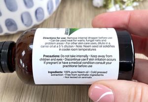 neem oil 50ml bottle, the holistic hamper natural skincare