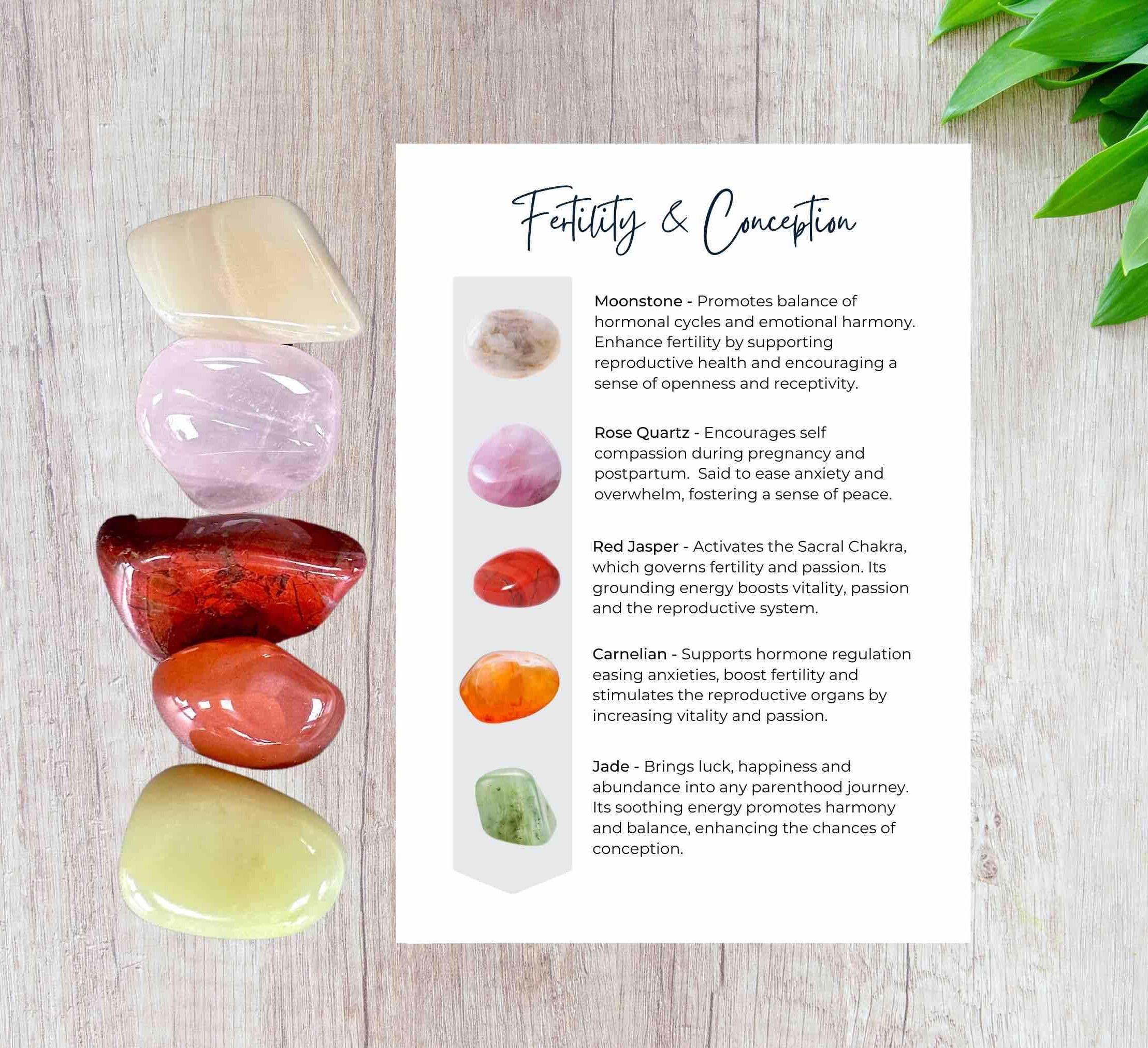 Fertility, Conception Pregnancy Tumblestone Crystal Set