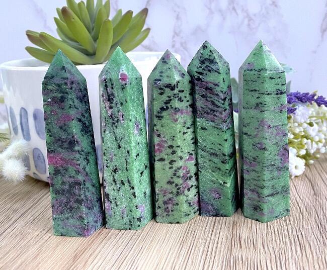 Ruby Crystal Tower Ruby in Zoisite Crystal Tower | Anyolite Tower
