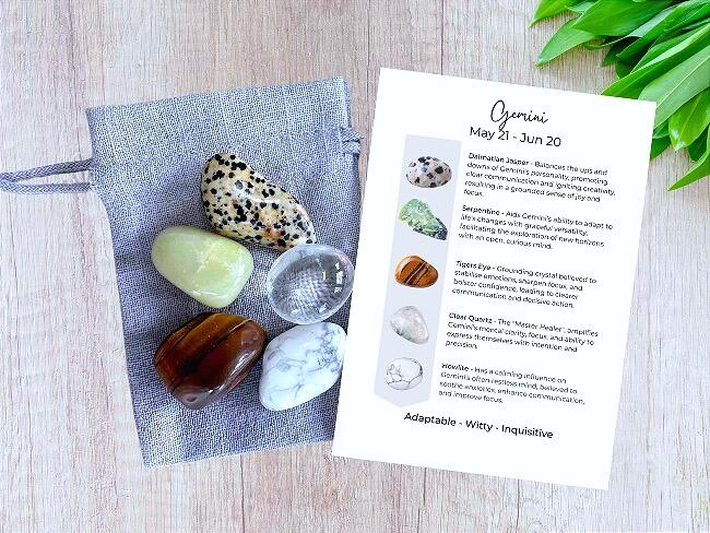 Gemini Crystal Set – Zodiac Stones for Calm & Clarity