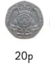 20p coin size