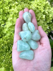 Prehnite crystal tumbled stones, healing crystals gifts, uk online crystal shop