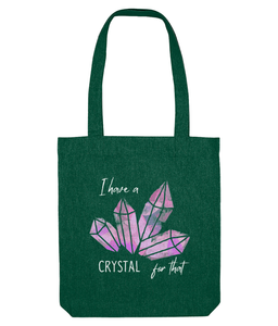 I have a crystal for that ladies green tote bag, the holistic hamper