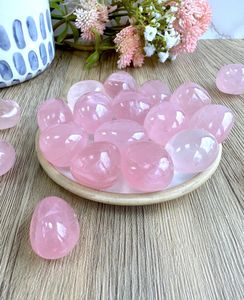 Madagascar pink rose quartz Grade AA pebble tumbled stones