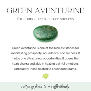 green aventurine properties card
