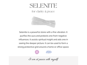 selenite properties card