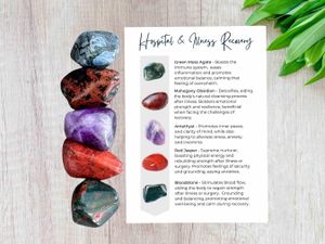 hospital, illness and surgery recovery crystal set and card
