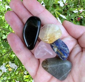 scorpio crystals set with five tumbled stones