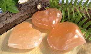 Orange Selenite Crystal Heart, The Holistic Hamper, online crystal shop UK