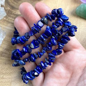 Blue Lapis Lazuli Crystal Chip Bracelet  Group, The Holistic Hamper, online crystal shop UK