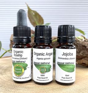 Trio of slain care oils 10ml, The holistic hamper skin care