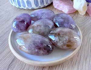 large oval ametrine tumbles stones