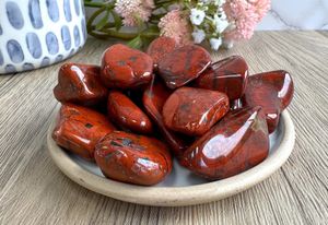 red brecciated jasper tumbled stones, The Holistic Hamper Crystals UK