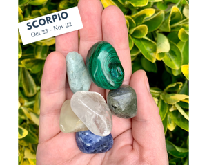 scorpio zodiac crystal stone set, The holistic hamper UK online crystal shop