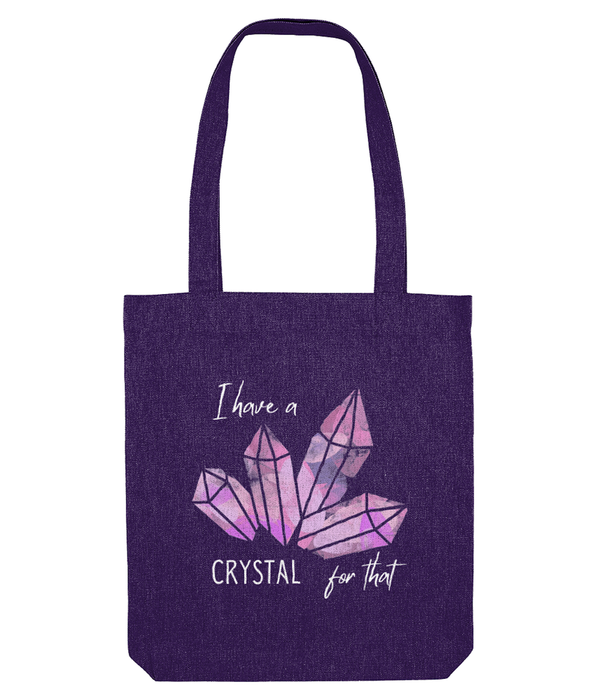 I have a crystal for that ladies purple tote bag, the holistic hamper