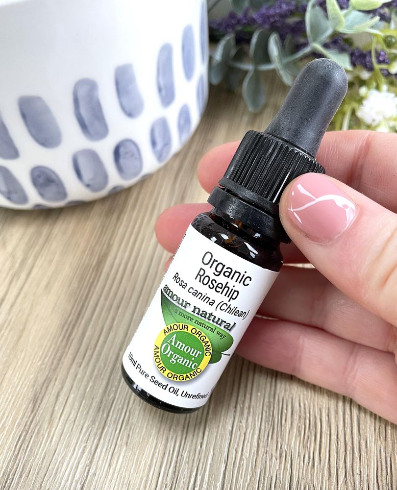 Organic rosehip oil 10ml in a dropper bottle, The holistic hamper wellbeing gifts