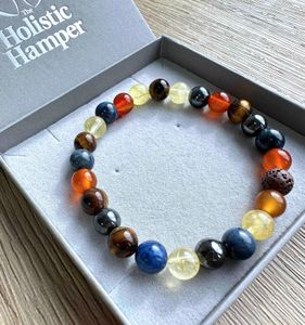 Leo zodiac crystal bracelet handmade by sally from the holistic hamper crystals UK