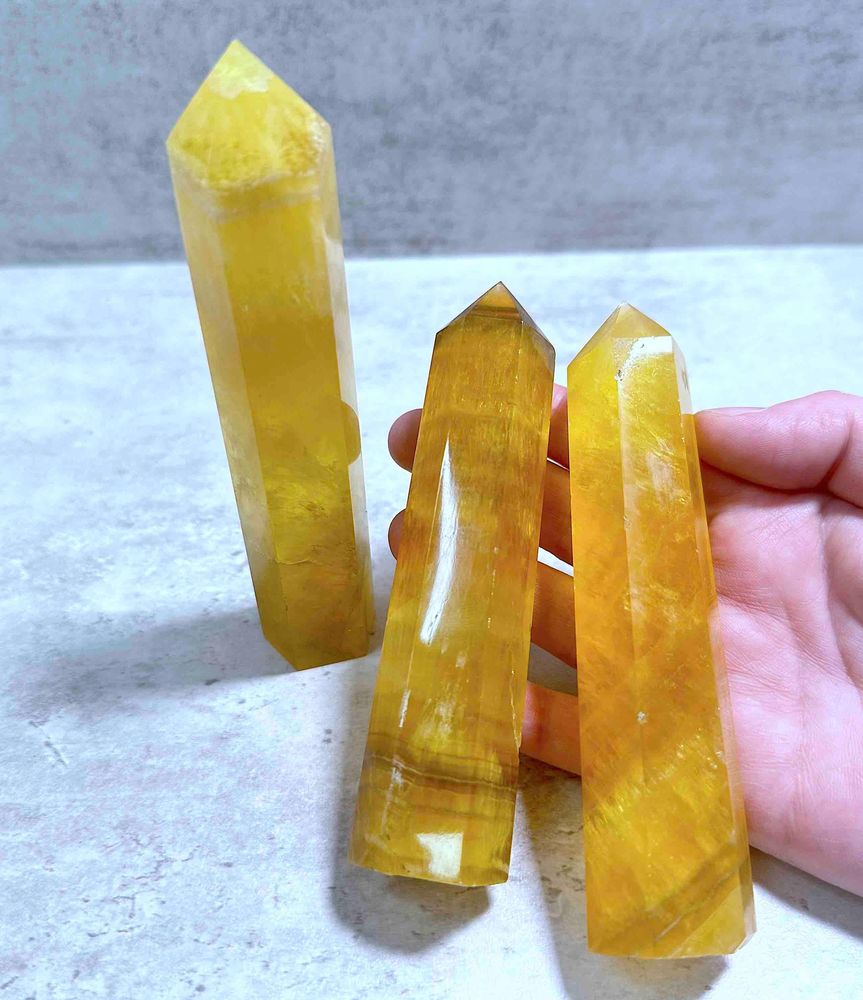 Yellow Fluorite Crystal Tower - Mental Clarity Crystals