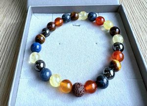 Leo zodiac crystal bracelet handmade by sally from the holistic hamper crystals UK