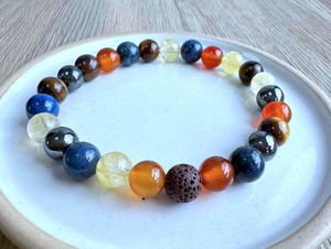 Leo zodiac crystal bracelet handmade by sally from the holistic hamper crystals UK